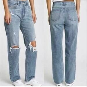 Eunina Codi High Rise Dad Jeans Women's 7/28 Blue Distressed Grunge Streetwear